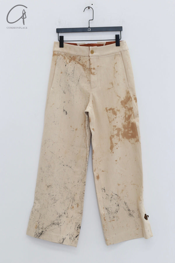 COMMUNS 24 Autumn and Winter Printed Pants CMS-CS/24FW-P122B-BEIGE CS/24FW-P122B